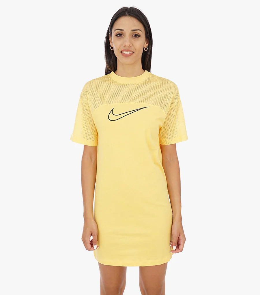 Nike Mesh Dress Mini Robe de sport a manches courtes Coton JAUNE