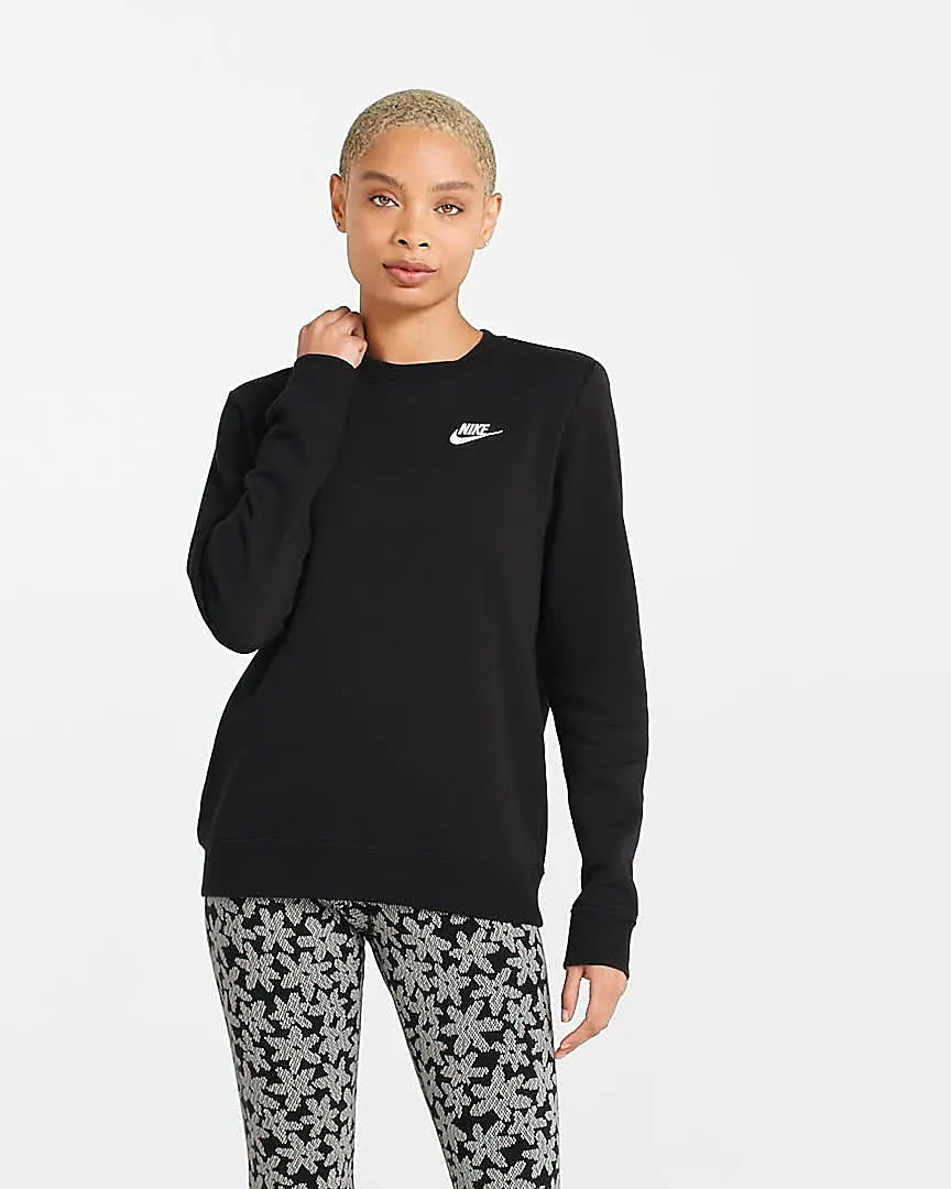 Nike Sportswear Club Fleece Felpa a girocollo – Donna nero