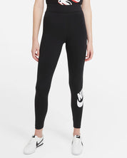 Nike Sportswear Essential Leggings a vita alta con logo – NERO