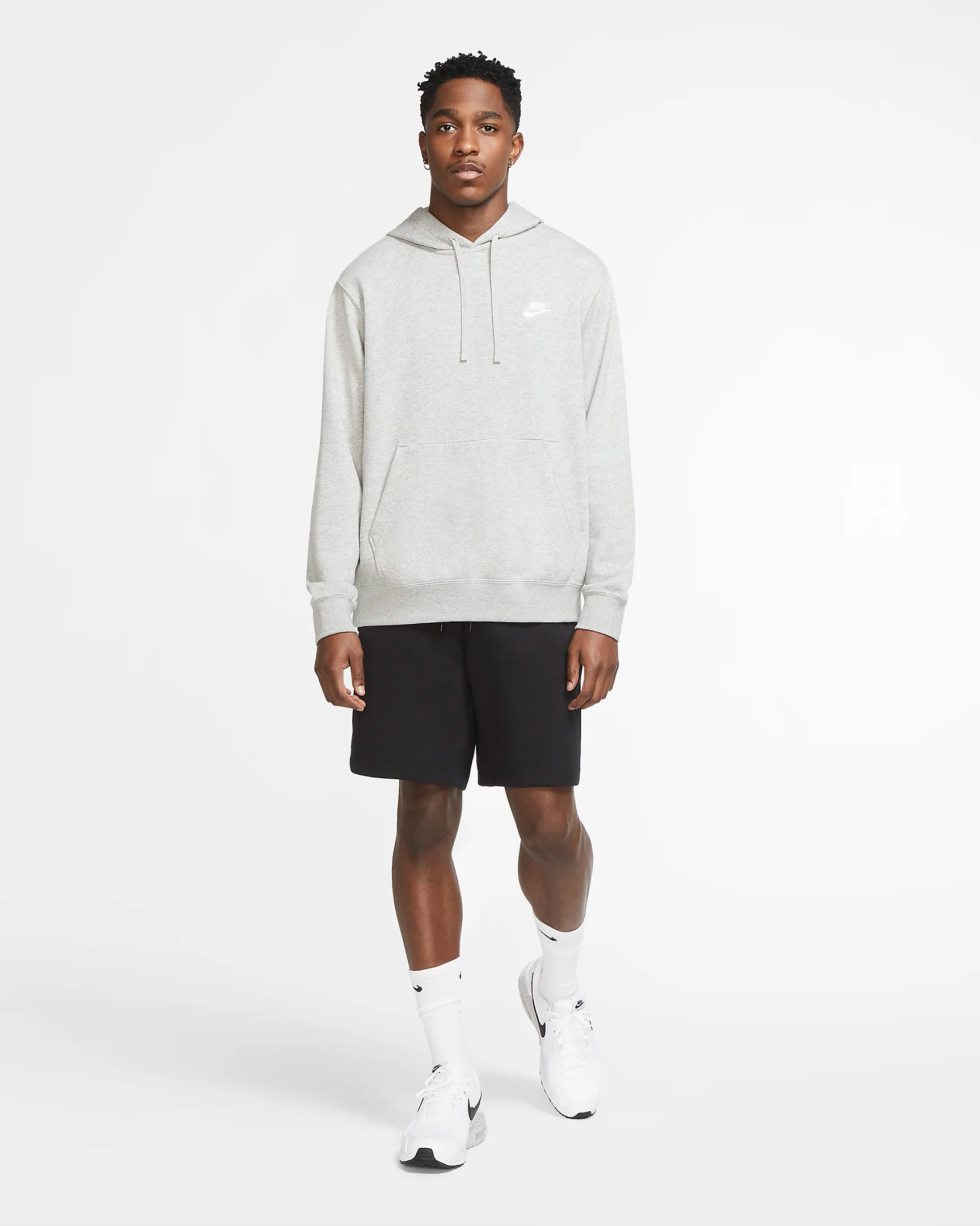 Nike Sportswear Club-  Felpa pullover con cappuccio – Grigio garzata