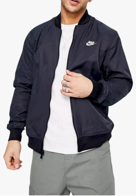 Nike Uomo Giubbotto Bomber Club Wvn Ul Jkt - BLACK