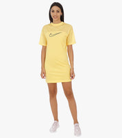 Nike Mesh Dress Mini Short Sleeve Sport Dress Cotton YELLOW