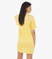 Nike Mesh Dress Mini Short Sleeve Sport Dress Cotton YELLOW