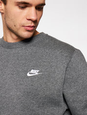 Nike Sportswear Club - Fleece Crew Neck T-Shirt - Dark Grey