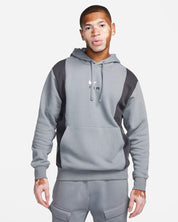 Nike Air Felpa pullover in fleece con cappuccio - GRIGIO