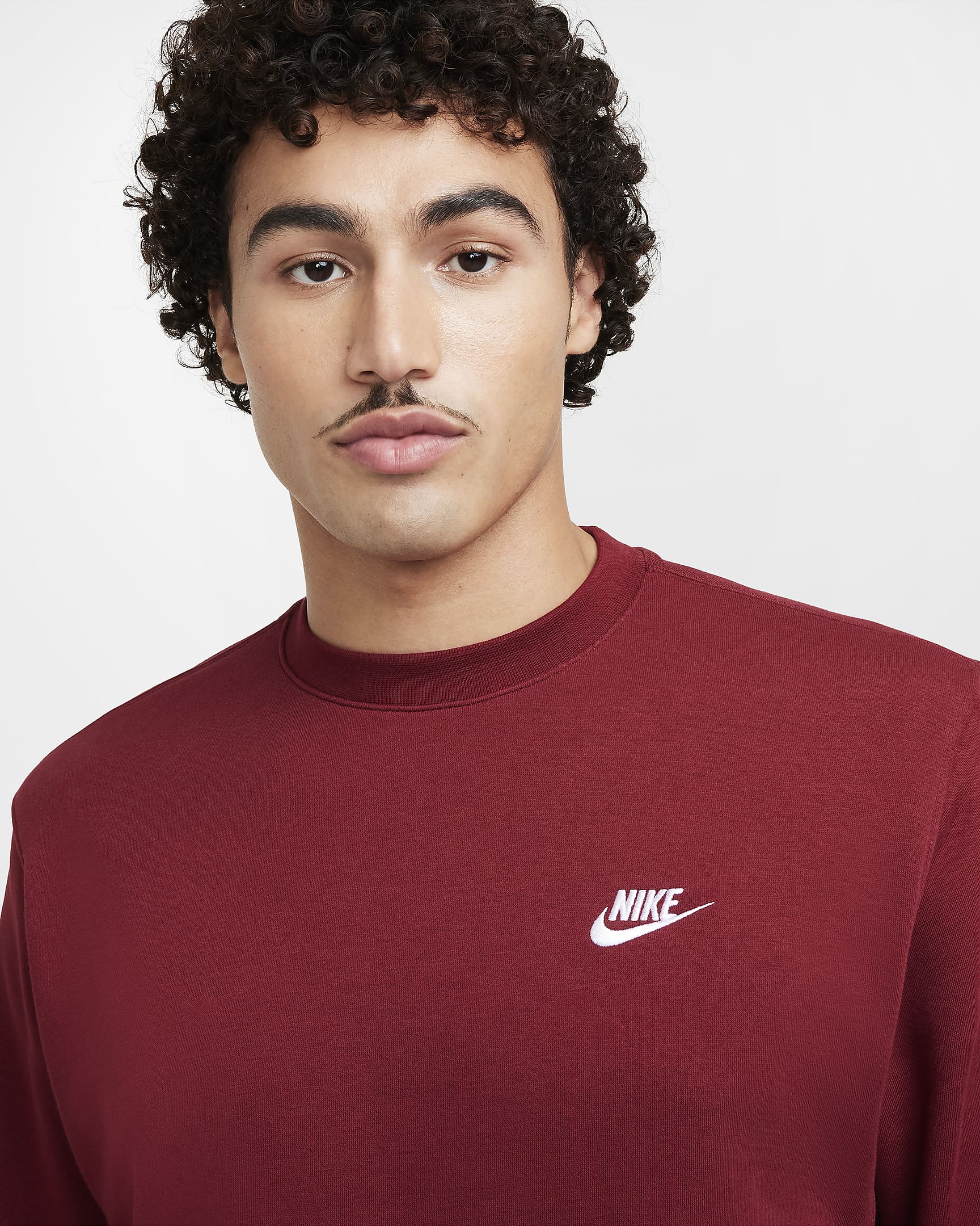 Nike Sportswear Club Fleece Maglia a girocollo – Uomo BORDEAUX