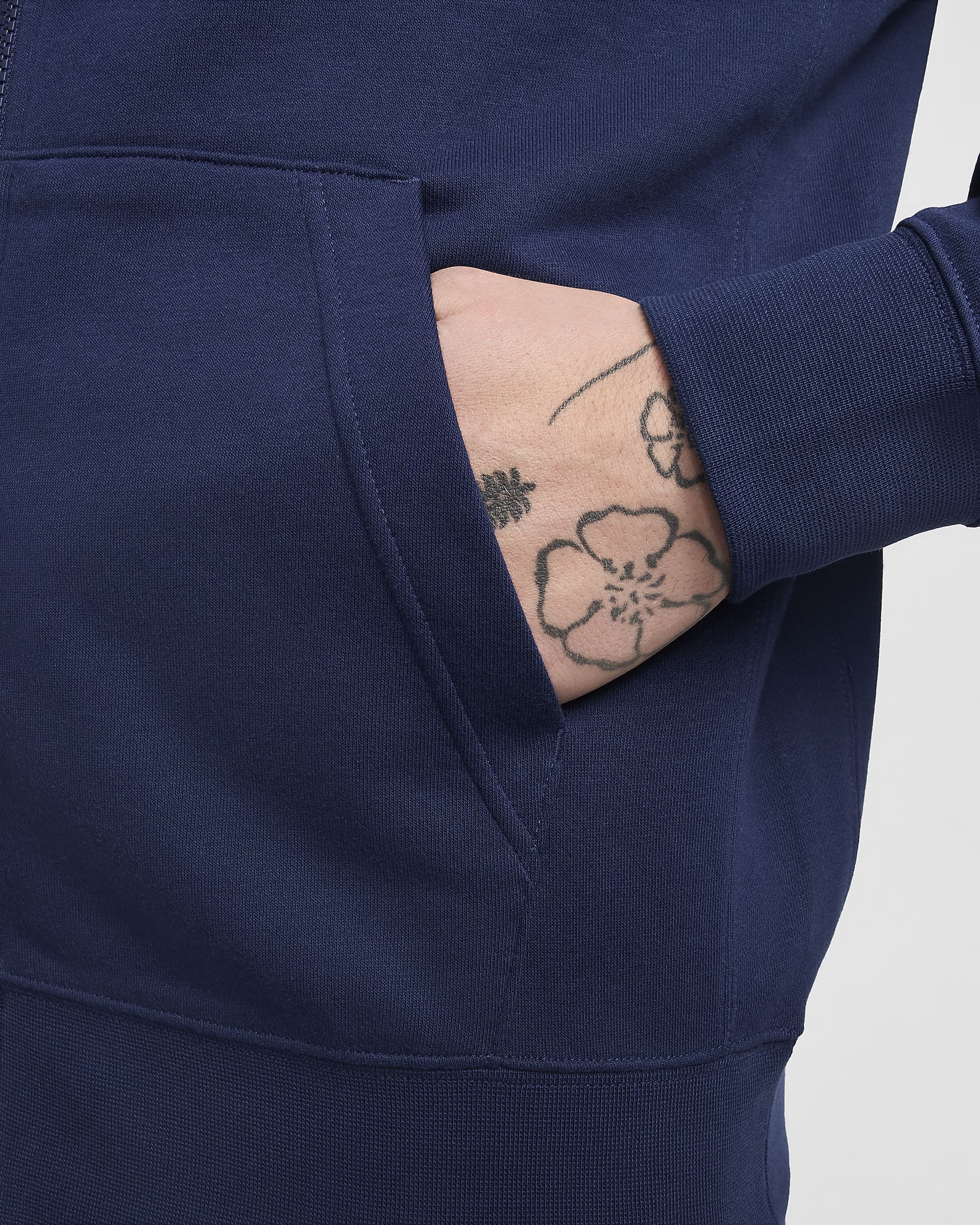 Nike Sportswear Club Felpa con cappuccio e zip a tutta lunghezza – Uomo blu