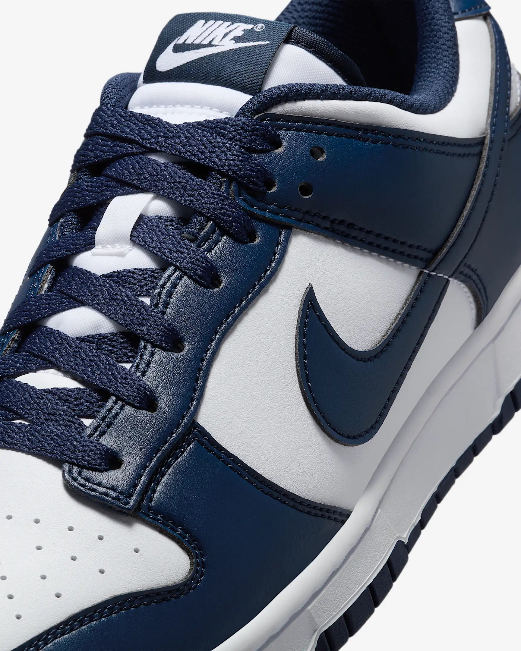 Nike Dunk Low Bianco Midnight Blu navy