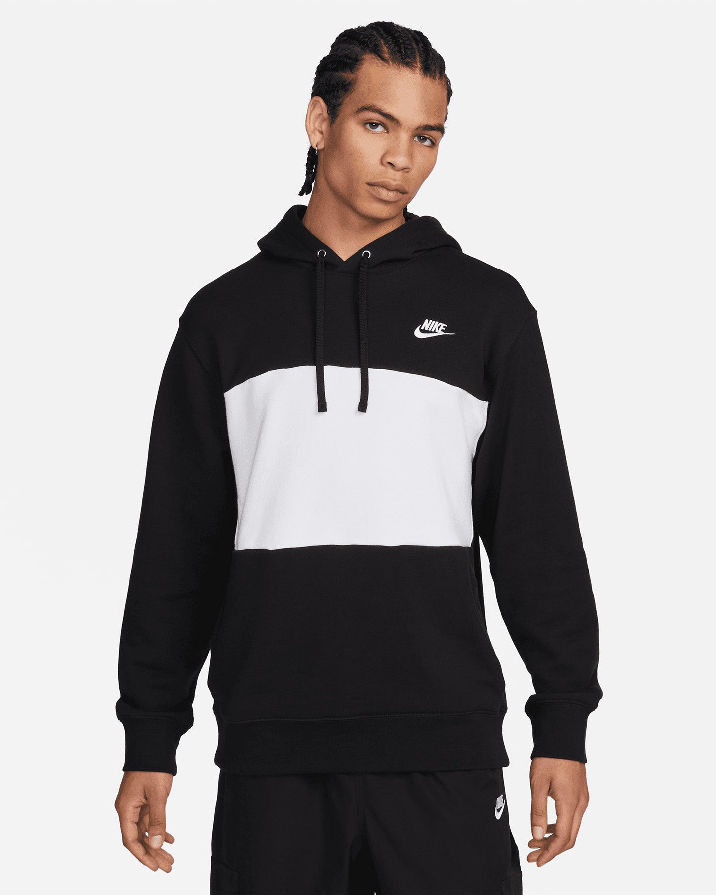 Nike Club Fleece French Terry Colorblocked Hoodie