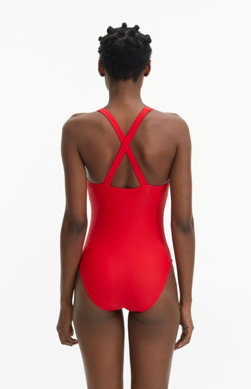 Champion RW Women’s Logo Cross Back Swimwear – Red