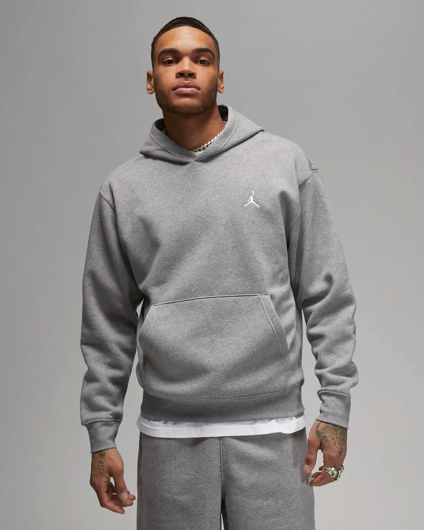 Jordan Essentials Felpa pullover in fleece – Beige