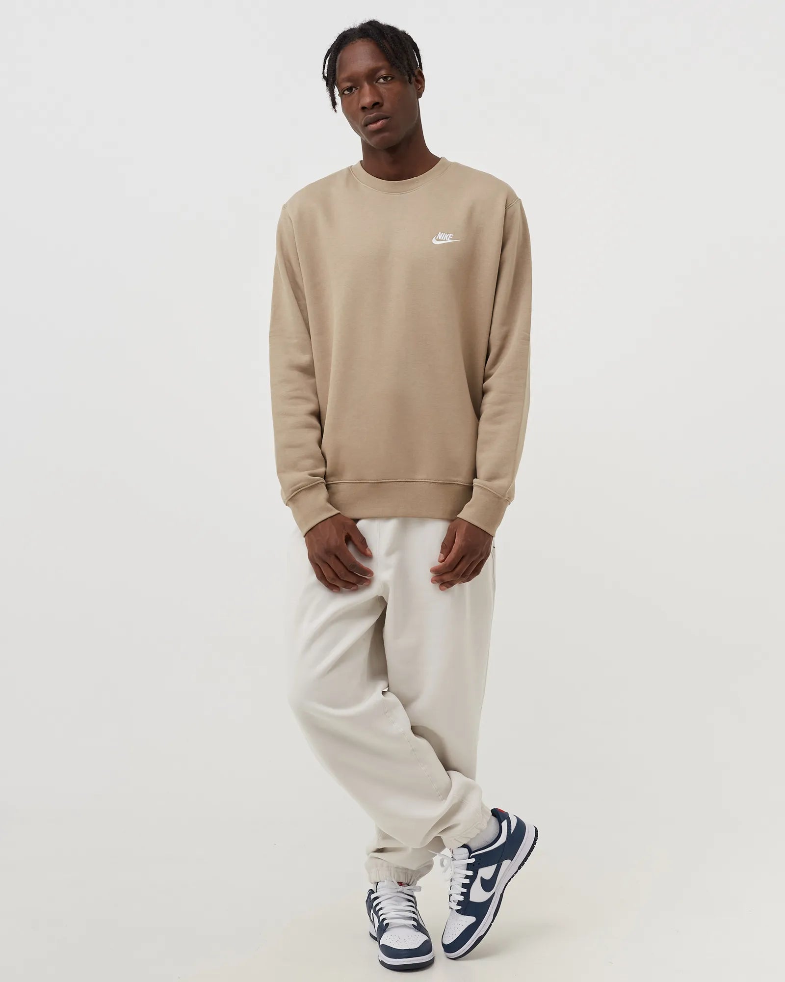 Nike Sportswear Club Fleece Maglia a girocollo – BEIGE