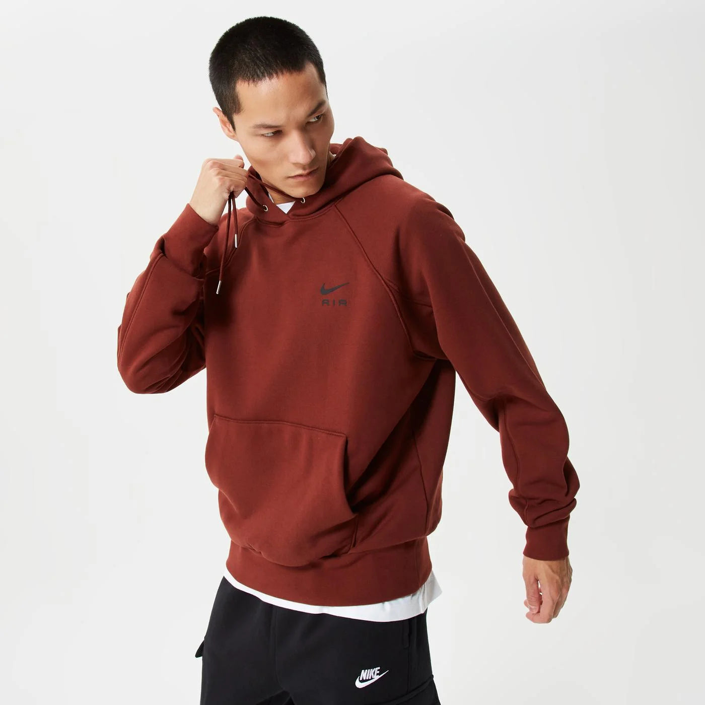 Nike Air Erkek Edge Hoodie - BURGUNDY