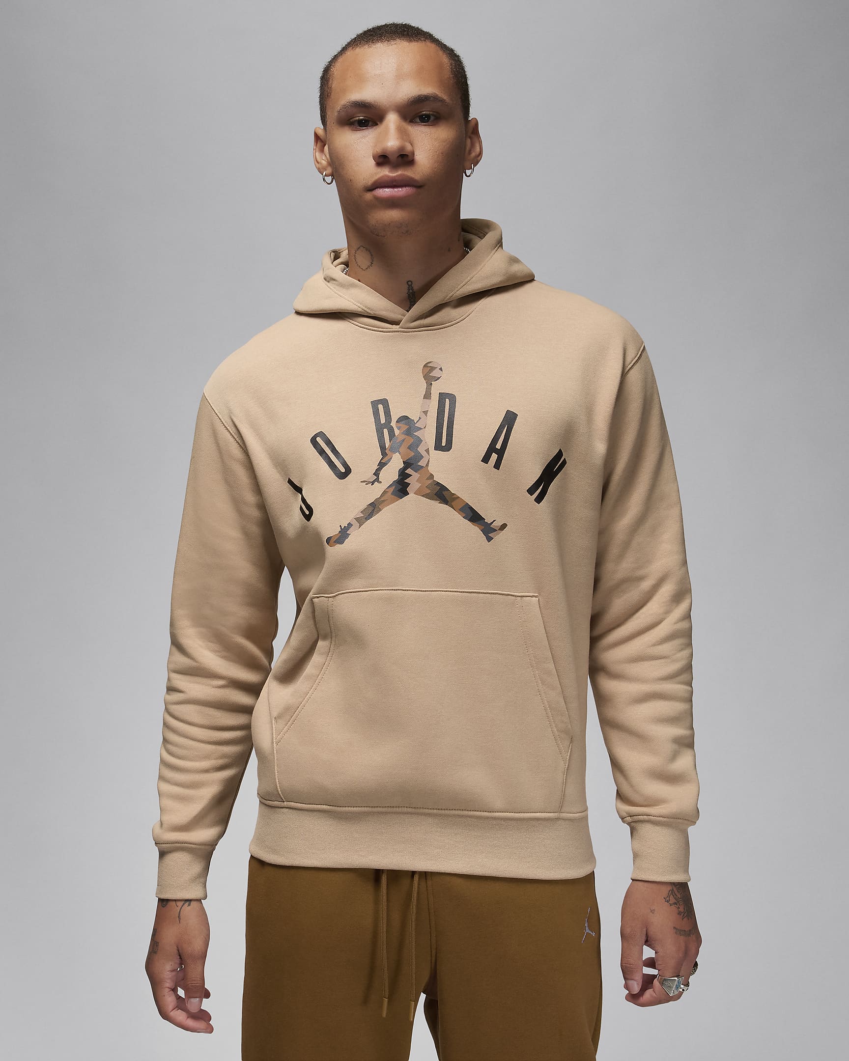 Jordan Flight MVP Felpa pullover in fleece con cappuccio – Uomo BEIGE