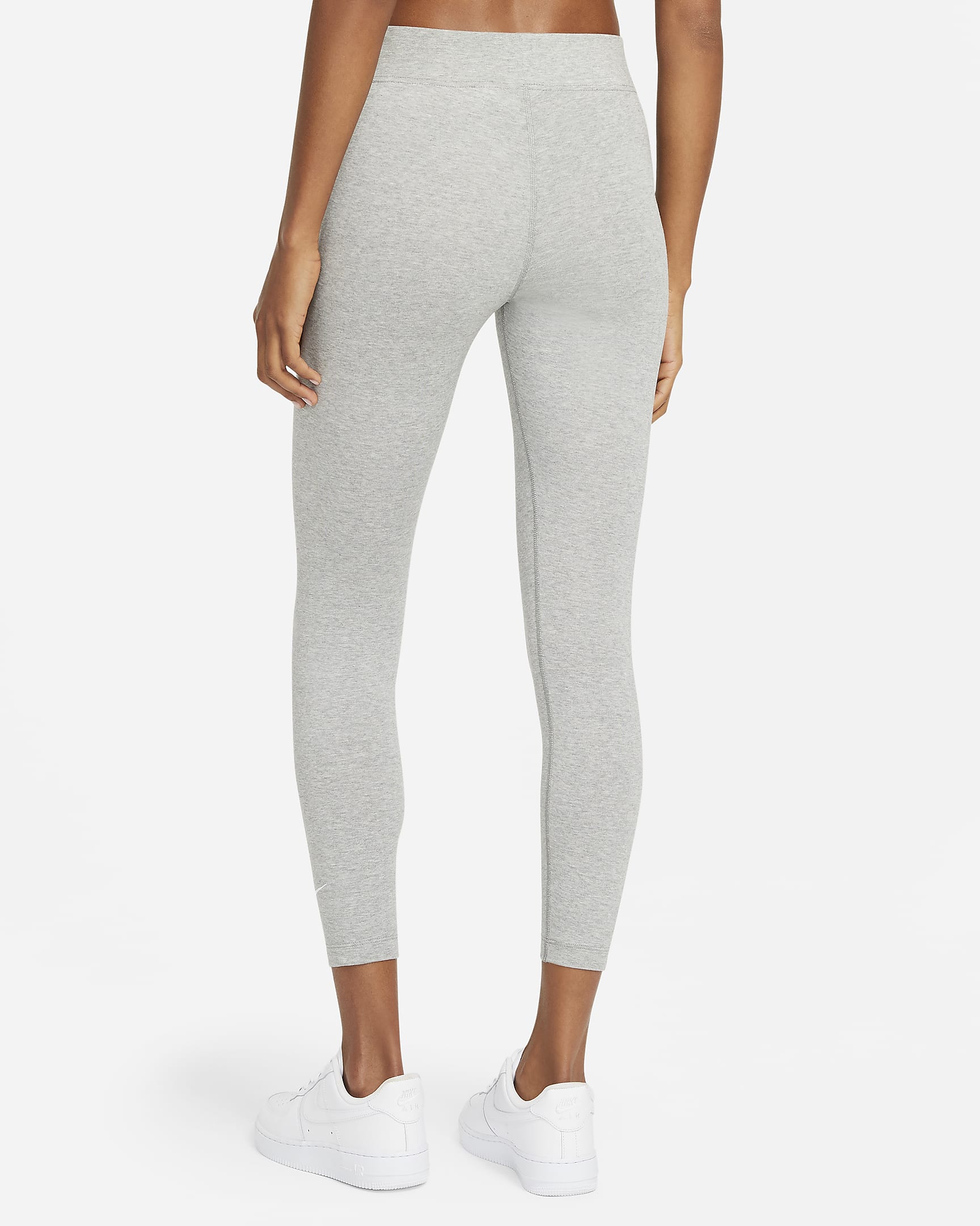 Nike Sportswear Essential Leggings a 7/8 a vita media - GRIGIO