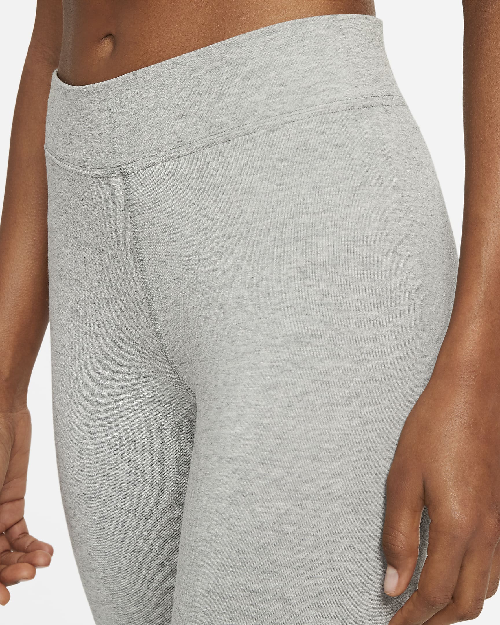 Nike Sportswear Essential Leggings a 7/8 a vita media - GRIGIO