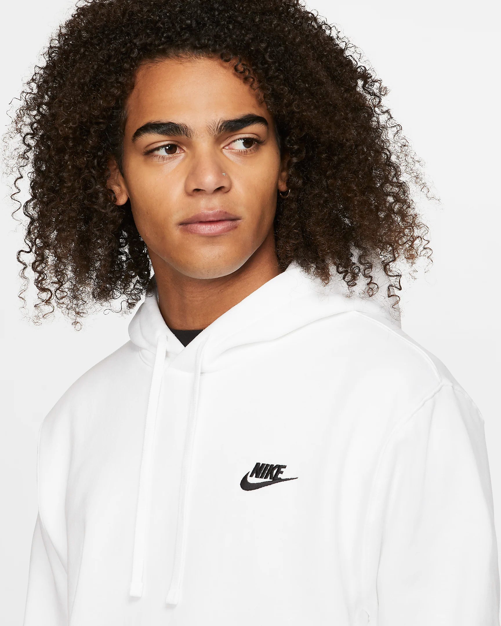 Nike Sportswear Club Fleece -  Felpa pullover con cappuccio - Bianco