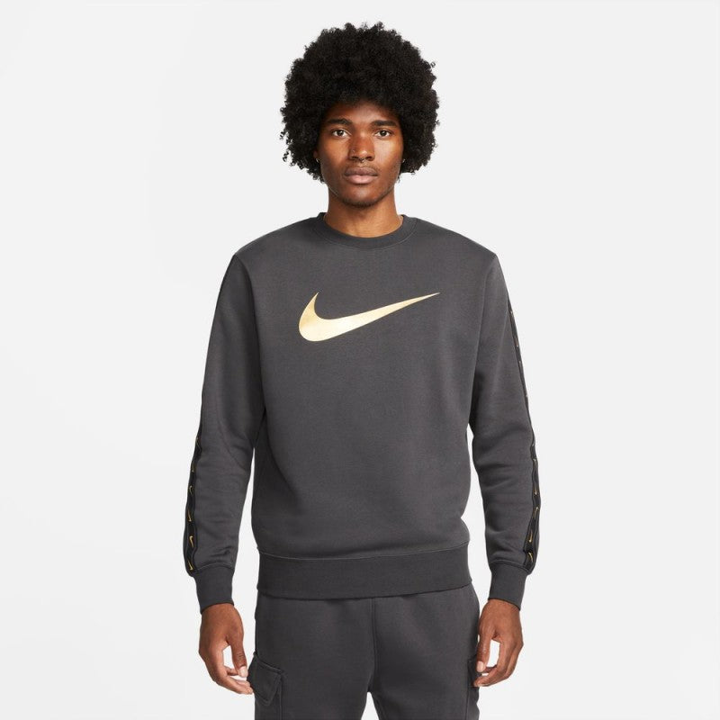 NIKE MENS REPEAT FLEECE CREW NECK SWEATSHIRT - NERO